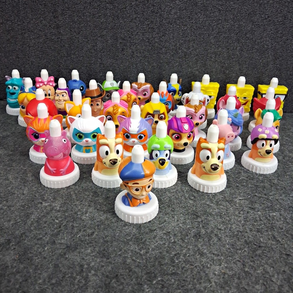 Good2Grow Lot Character Bottle Spout Topper Paw Patrol Disney Bluey Sponge 35